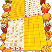 Tuiles de Mahjong Américaines Personnalisables Thème Burger Moderne en Acrylique Jaune Qualité Professionnelle 4 Joueurs Écologiques Durables