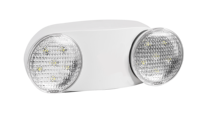 Lampe de secours LED double spot à succès, en plastique, avec batterie de secours, pour usage intérieur, garantie 4 ans