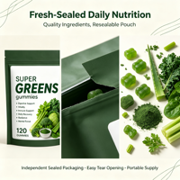 SYC BIO Gummies Super Greens Naturels Formule Quotidienne Bien-être & Soutien Digestif 120 Comprimés Sac de 600g Marque Privée OEM ODM