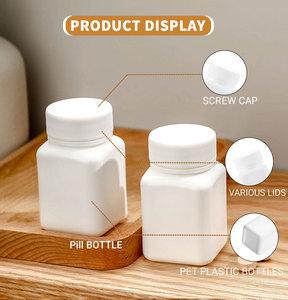 <span class=keywords><strong>60ml</strong></span> Chinese leverancier PE materiaal <span class=keywords><strong>plastic</strong></span> lege pilfles witte schroefdop lege pilflessen met kinderveilige dop - Product Image 3
