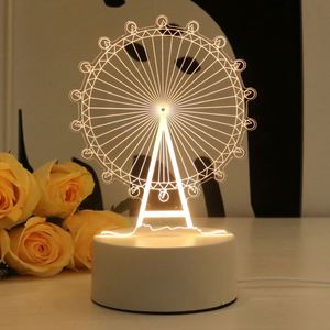 Luz de noche acrílica para niños, base de luz de noche, regalo de cumpleaños - Product Image 5