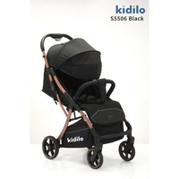 Poussette pour bébé Kidilo 5566 NewBorn Buggy, cadre en acier inoxydable, polyester Oxford, pliable, légère, compacte, pour voyager