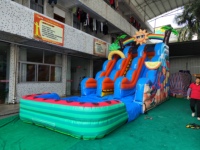 Toboggans gonflables Offre Spéciale sunday Outdoor Commercial avec piscine pour enfants Gonflable Bouncer