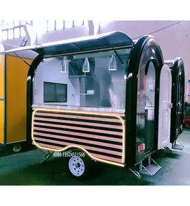 Il carrello mobile per fast food di vendita caldo a basso prezzo/carrello per alimenti per caffè sembra un'auto vintage/camion per gelato