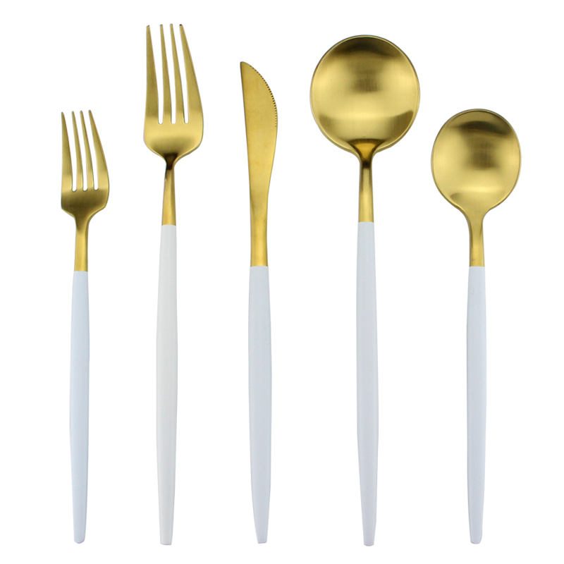 hochwertig großhandel china großhandel bunt lieferung luxus hochzeit golden löffel messer gabel sets edelstahl besteck set