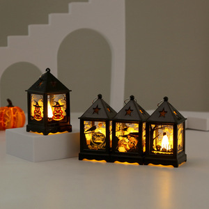 Luz LED de Halloween, Mini Linterna, Candelabro Retro, Decoración de Estrella, Luz Nocturna Electrónica, Adorno de Vela, Ambiente Festivo - Product Image 1