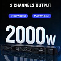 Amplificador Clase D DZ1300 de 1300W, 4 Canales, Sistema de Sonido Profesional para Karaoke, Amplificador de Potencia Digital 1U, Receptores y Amplificadores