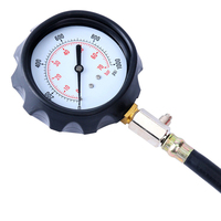 Kit d'outils professionnel de testeur de compression de cylindre de moteur diesel 16 pièces avec manomètre pour camions/voitures/tracteurs avec étui