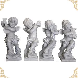 <span class=keywords><strong>Statue</strong></span> di cherubino di angelo di marmo adorabili su ordinazione del giardino all'aperto da vendere - Product Image 6