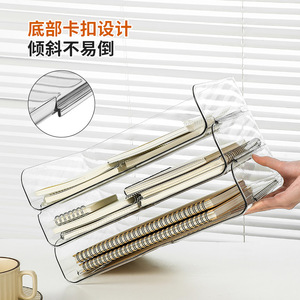 Desktop <b>File</b> Organizer Storage Rack A4 Paper Holder Multi Layer Office Stationery Bookshelf Simple Clear Plastic <b>Drawer</b> - Product Image 3