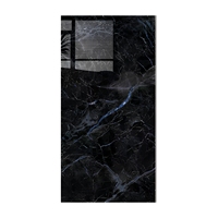 Carrelage en porcelaine de luxe foncé LAKOO 600 X1200, qualité supérieure, 9,5 mm d'épaisseur, noir brillant, moderne, pour hall de supermarché