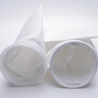 Naaldgeperforeerde viltfilterzak van non-woven materiaal, micronfilter, PP/PE/NYLON/PTFE, herbruikbaar, food grade, vloeistoffilter, honing, water, ISO