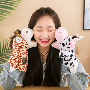 Marioneta <span class=keywords><strong>de</strong></span> Mano <span class=keywords><strong>de</strong></span> Animal Pequeño, Muñeco <span class=keywords><strong>de</strong></span> Peluche, Conejo <span class=keywords><strong>de</strong></span> Terciopelo, Animal <span class=keywords><strong>de</strong></span> Peluche para Niños con Boca Móvil, Ventriloquismo - Product Image 1