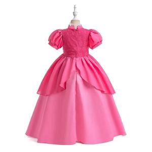 Nouvelle robe de princesse rose pour filles HP avec manches bouffantes en dentelle, costume de cosplay de conte de fées, tenue de fête d'anniversaire, performance scénique, carnaval - Product Image 2