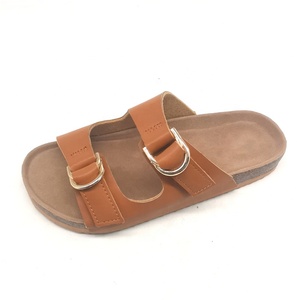 Zapatillas de suela de corcho para mujer, <span class=keywords><strong>sandalias</strong></span> de Pu con cojín de espuma, cómodas, para exteriores - Product Image 2