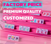 Vdyuan Trading Co., Ltd. Mahjong de luxe portable électronique – Tuiles de Mahjong pliables en acrylique durable – Style américain