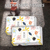 Mouchoirs de poche ultra doux 3 plis personnalisables Nanbo en pâte de bois vierge, format voyage, en vrac