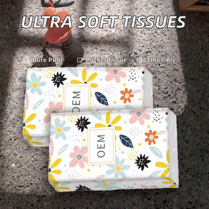 Fazzoletti Tascabili Nanbo Personalizzabili a 3 Veli Ultra Morbidi in Pura Polpa di Legno, Ideali per Viaggi - Product Image 2