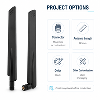 Antenne externe 4G LTE 698-2700MHz 5dBi 223mm SMA mâle à visser pour routeurs et caméras