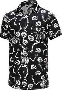 KYKU <strong>Funky</strong> Hawaiian Beaded Short Sleeve <strong>Shirt</strong> for <strong>Men</strong> Palm Beach Tropical Vacation <strong>Shirts</strong> - Product Image 2