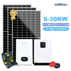 Photovoltaic Solar Energy System Off Grid 3KW 5KW 10kw 20kw 30kw 40kw 50kw Solar Panels System Batteries Inverter For Home