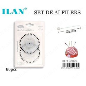 Set di 80 Perni da Cucito con Testa a Perla da 3,7 cm - Product Image 1