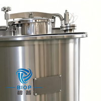 Cuve de stockage industrielle amovible en acier au carbone/inox pour poudres et granulés, avec trémie, télécommandée