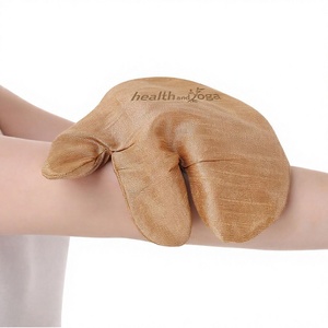 HealthAndYoga Silk Garshana Guantes de masaje ayurvédico Electro Static Lymph Circulation Boost 100% Cepillado natural de piel seca. - Product Image 1