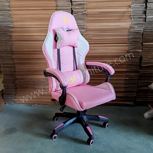 Chaise de bureau pivotante à dossier haut en similicuir, siège en cuir réglable, cadre en fer, base en nylon, repose-pieds, chaise de gaming chinoise - Product Image 6