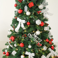Grand ensemble de sapin de Noël pour la maison 1,68 m Rose Vert Blanc chaud Lumières LED Matériel PVC Décorations de Noël d'intérieur