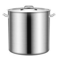 Marmite à soupe multifonction classique en acier inoxydable avec poignée, grande capacité, compatible induction et gaz