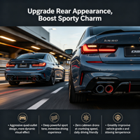 Échappement Catback Haut de Gamme pour BMW Série 3 G20 330i 325i B48 2020-2025, Silencieux Électrique Valvetronic en Acier Inoxydable SS304 à Quatre Sorties