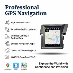 Radio para Auto con Pantalla Vertical Tesla de 10.4 Pulgadas para <span class=keywords><strong>Honda</strong></span> <span class=keywords><strong>CRV</strong></span> 2.0/2.4 10.4" (2012-2015), Unidad Principal Multimedia Inalámbrica con Android Auto y CarPlay, GPS - Product Image 4