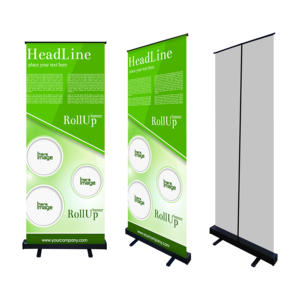 Draagbare 80/85*200Cm Zwart Diamant Aluminium Frame Oprolbare Bannerstandaard Gedrukte Reclametentoonstellingen Promoties Fabrieksprijs - Product Image 5