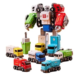 Assembled Alloy Mech <b>Toy</b> Set (106 Pieces) - Transformable Assembly <b>Toy</b> for Transportation Vehicles - Product Image 1