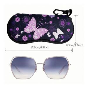 Ultra Light Neoprene Custom Zipper Eyeglasses <b>Cases</b> Sunglasses Bag <b>Soft</b> <b>Case</b> with Carabiner - Product Image 2