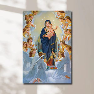 Vente en gros <span class=keywords><strong>de</strong></span> tableaux sur toile représentant la Vierge Marie avec Jésus-<span class=keywords><strong>Christ</strong></span> pour la décoration <span class=keywords><strong>de</strong></span> la maison - Product Image 1