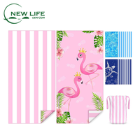 Serviette de plage en microfibre grande taille pour adultes, résistante au sable, super absorbante, imprimée, pour la plage, la piscine, les fêtes