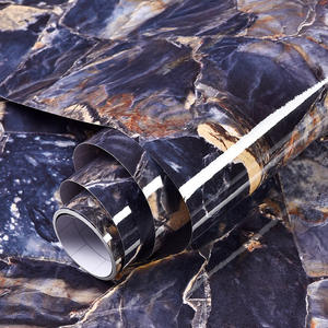 لفافات ديكور رمادي/أبيض ، ورق حائط رخامي لامع ، ورق حائط ثلاثي الأبعاد ، ورق حائط لاصق لغرفة المعيشة - Product Image 2