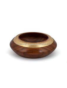 Cuenco DE SERVICIO DE DOBLE sombra de madera hecho a mano de alta calidad desechable ecológico para el hogar, Hotel, restaurante, fiestas pulidas - Product Image 5