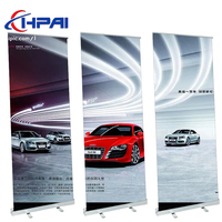 Support d'affichage portable rétractable de haute qualité pour bannière enroulable, montage sans outil pour activités promotionnelles et publicitaires