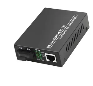 Convertidor de medios de fibra óptica, conector Rj45 SC, HTB-1100 de fibra Dual multimodo