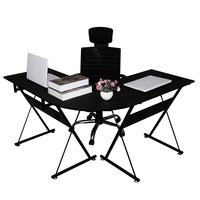 Mobilier de bureau en forme de L, bureau de bureau de luxe, décorations de table d'ordinateur, esports ergonomiques, coin de table, bureau de jeu pour la maison