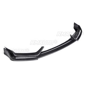 3PCS Front Bumper Spoiler Lip <b>Splitter</b> Gloss Black/Carbon Fibre Fit for Honda Civic Si Hatchback 2017-2021 - Product Image 2