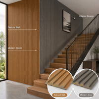 Tablero Ranurado WPC para Decoración Residencial, Aspecto de Madera Natural, WPC OEM ODM, Color Personalizado para Empresas de Renovación