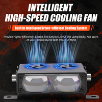 10W 20W 30W 40W Double Couleur LED Projecteur Grille Lumière avec Ventilateur de Refroidissement pour Voiture Camion SUV Moto ATV Offroad Conduite Lampe