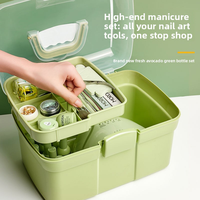 Kit complet d'outils de manucure de haute qualité avec lampe UV/LED professionnelle pour vernis à ongles, idéal pour les débutants, l'usage domestique et les salons de manucure.