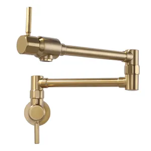 20 Polegadas Dobrável Esticável Cobre Pot Filler Faucet Cozinha Wall Mount Pot Faucet De Enchimento