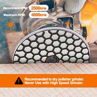 4in/100mm Résine Sèche Bond Diamant Main Buff Disque De Polissage Tampon De Polissage Pierre Marbre Granit Tuile OEM Disque De Ponçage Personnalisable