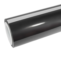 Enveloppe de vinyle gris argenté métallique super brillante extensible auto-adhésive en PVC à haute teneur en polymère pour Films de carrosserie de voiture de qualité supérieure
